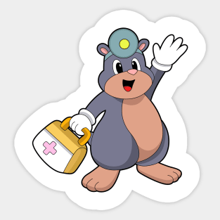 Mole as Nurse with First aid kit Sticker